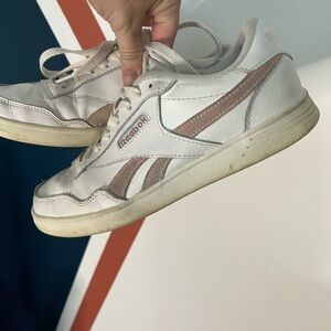Reebok white and Pink Athletic Shoes
